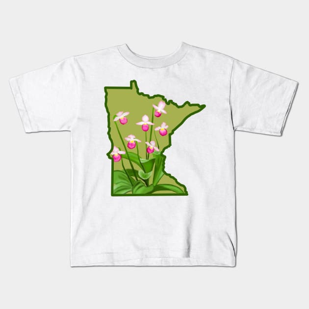 Minnesota state flower Kids T-Shirt by avadoodle